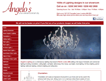 Tablet Screenshot of angelos-lighting.co.uk